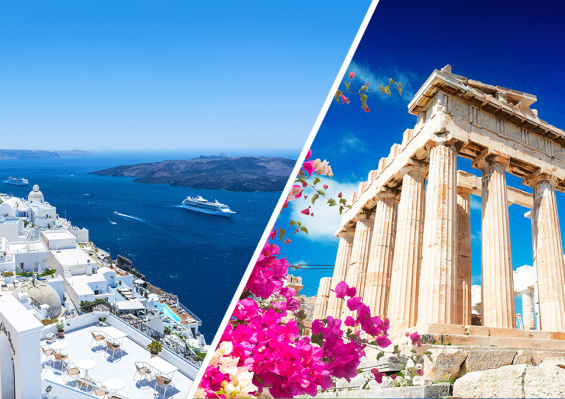 Combiné Athènes, île de Paros & île de Santorin Combiné Athènes, île de Paros & île de Santorin